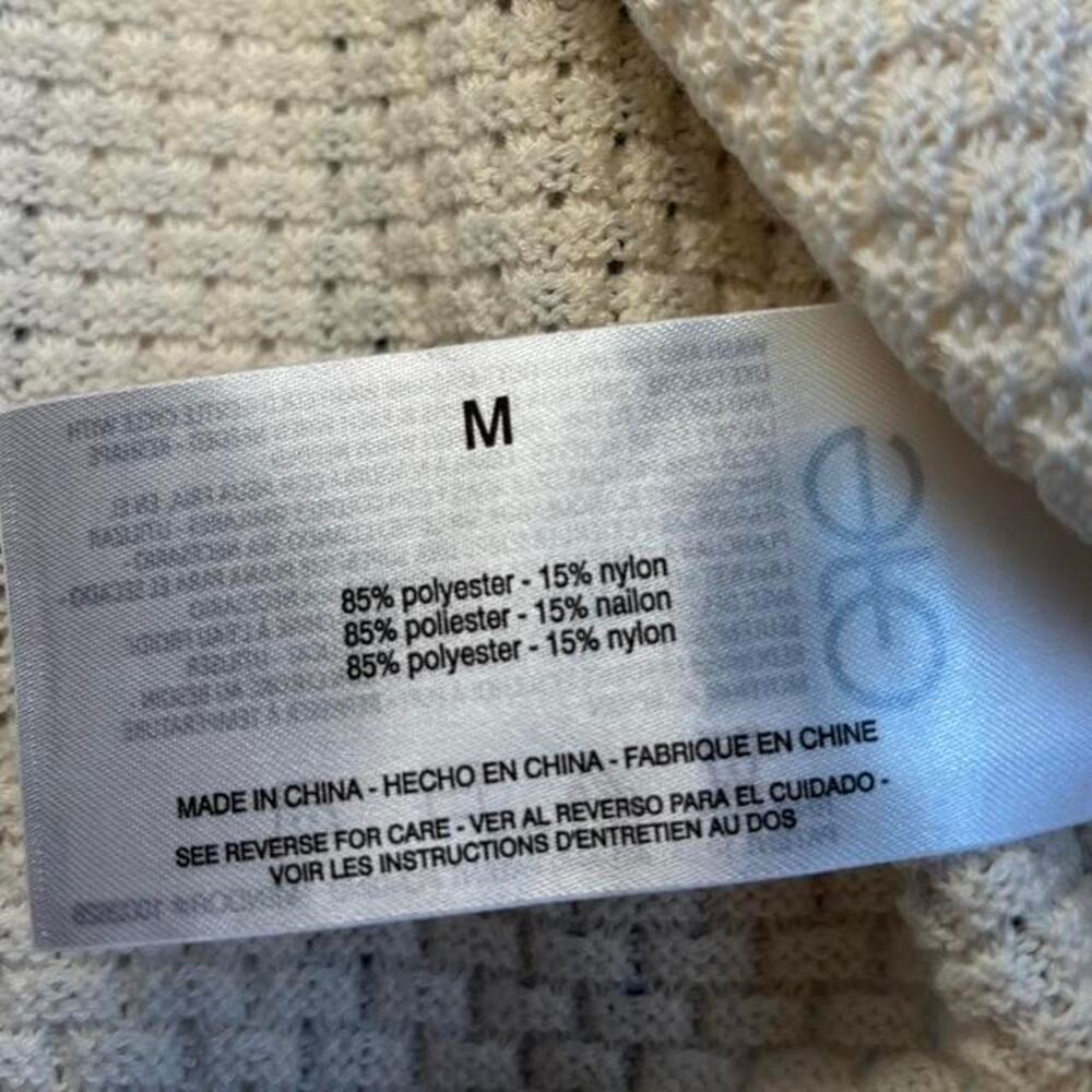 NINE WEST Women's M Sweater Short Sleeve Knit Casual White - Picture 3 of 8